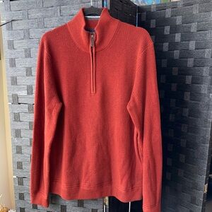 Ted Baker Terracotta Men’s Sweater Half Zip In Size 5